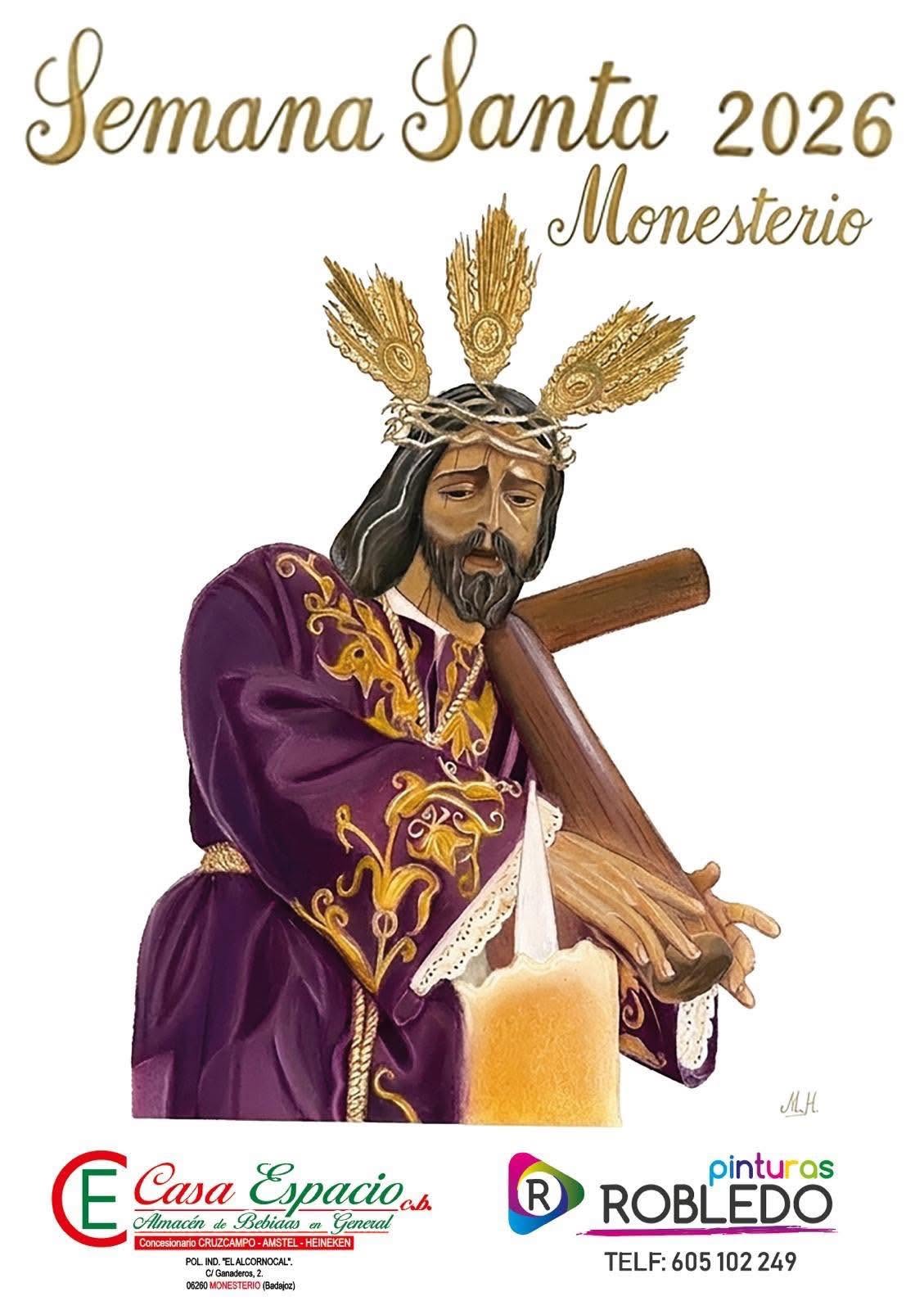 Cartel de Semana Santa en Monesterio 2026